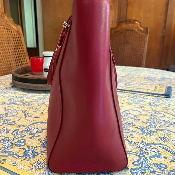 NWT Red leather Coach tote - Picture 2 of 9